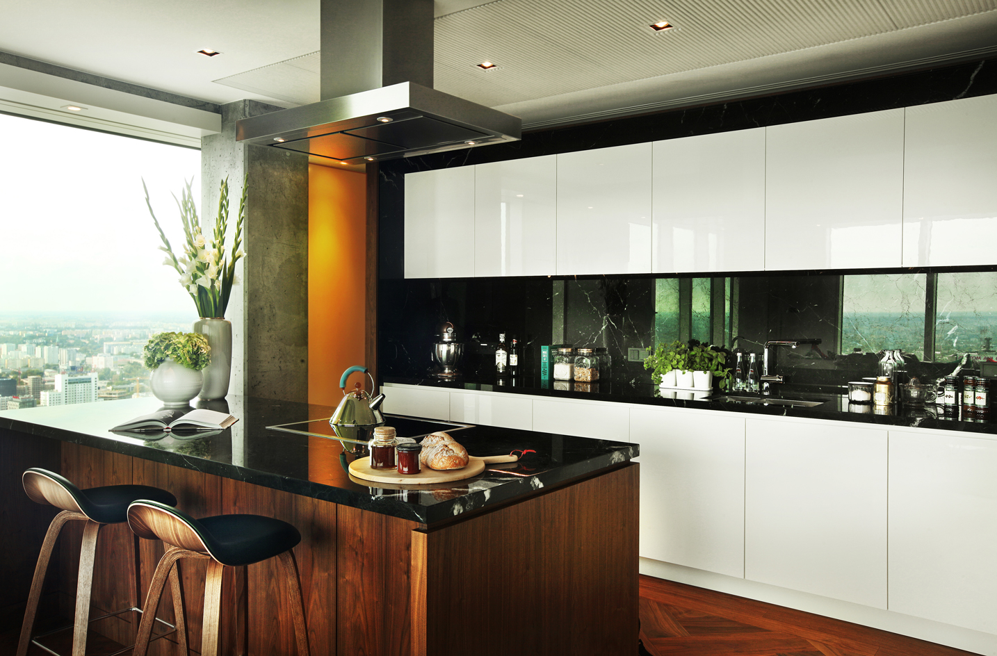 Interior of apartment- View of kitchen