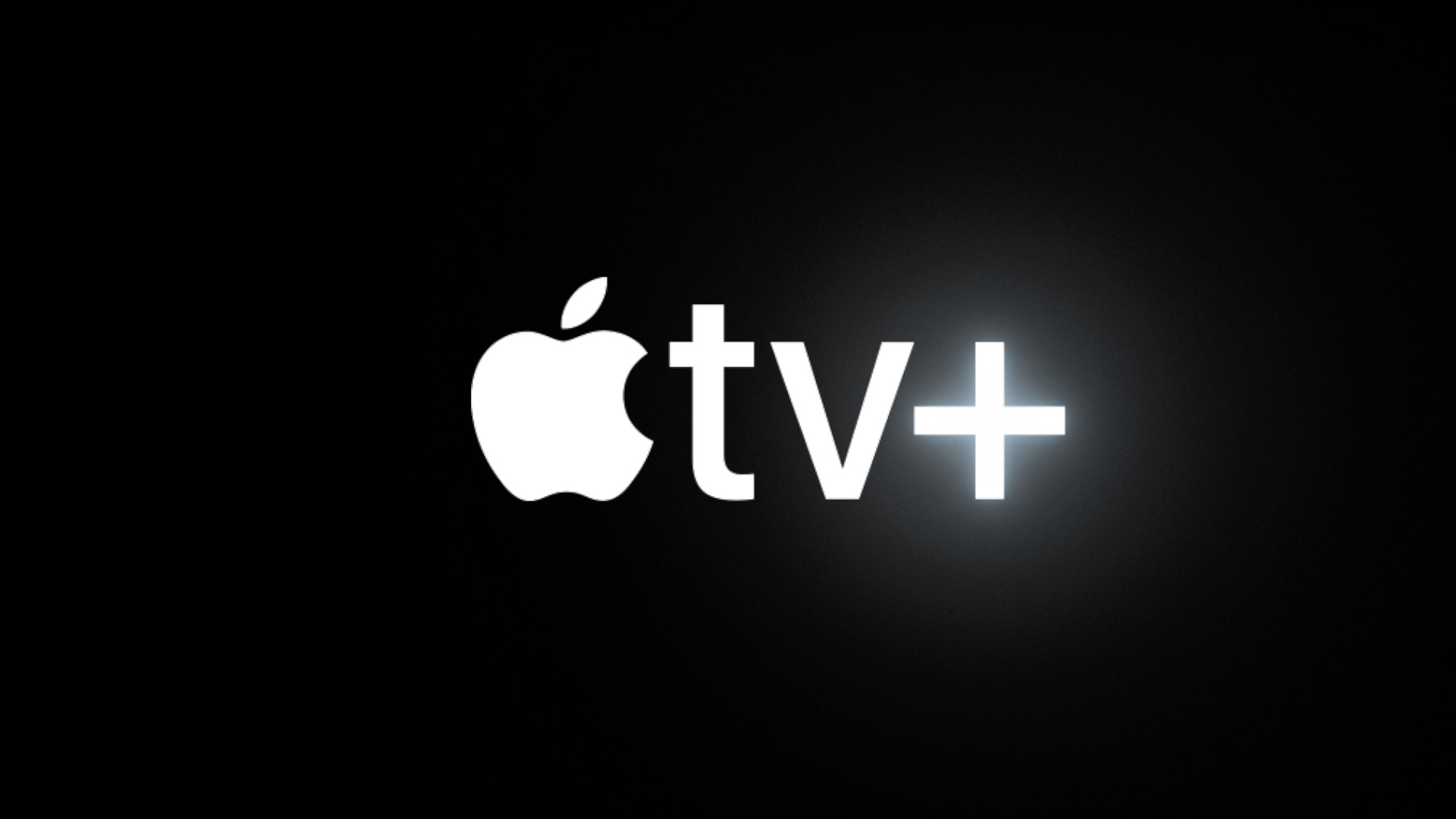 A screenshot of the Apple TV Plus logo in front of a black background.