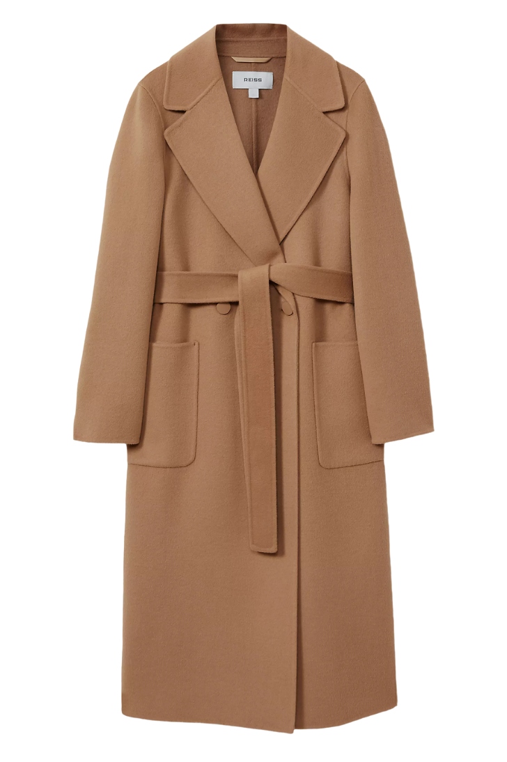 Lucia Wool-Blend Belted Coat