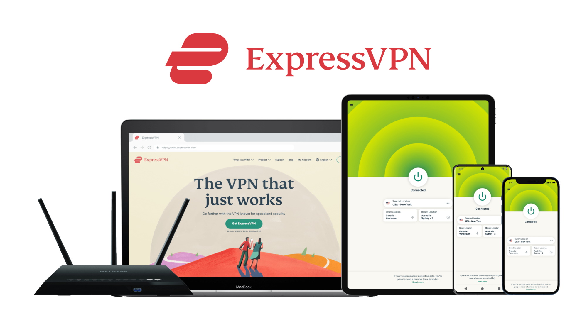 ExpressVPN apps running on multiple devices
