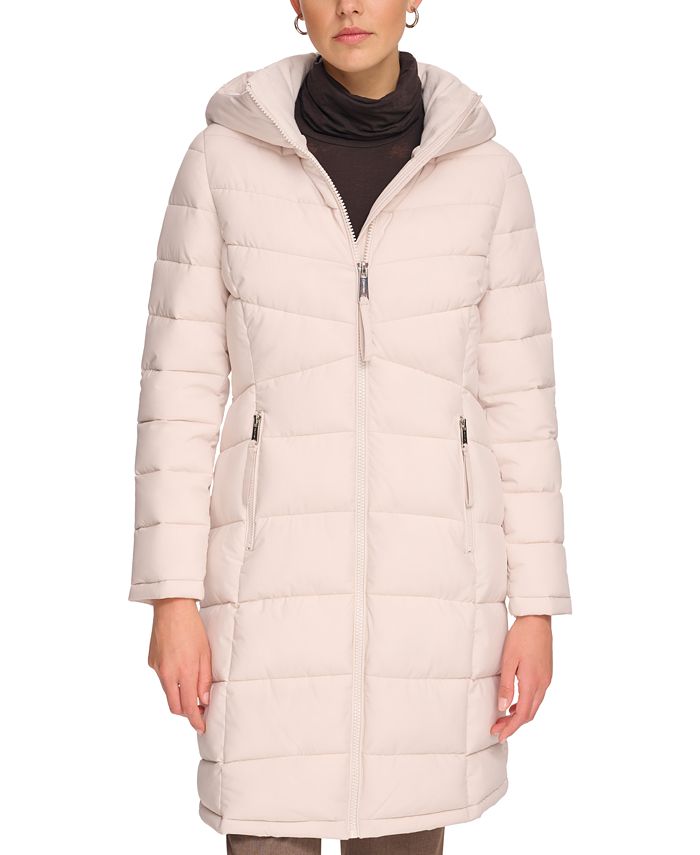 calvin klein white puffer coat