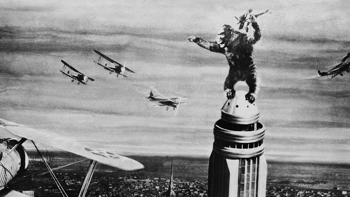 King Kong doing his thing on the Empire State Building in 1933&#039;s King Kong