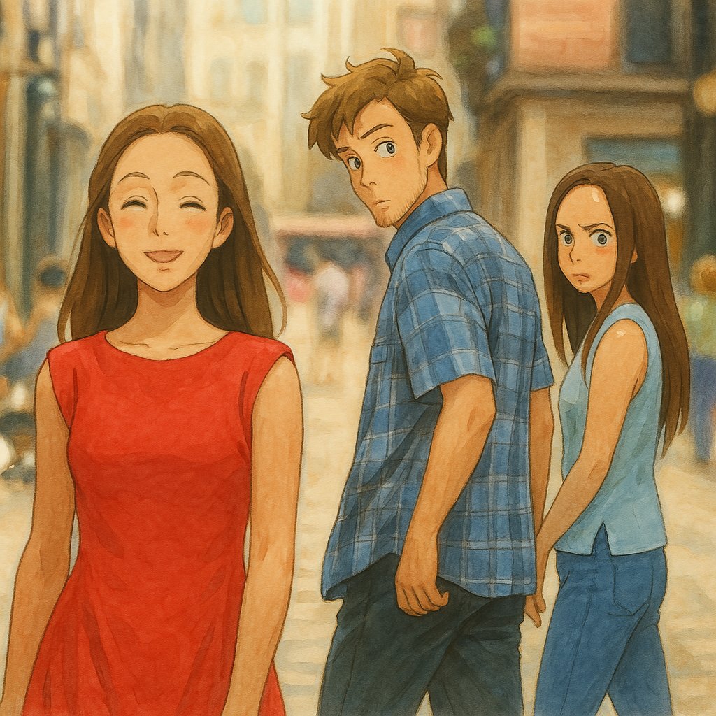 Well-known memes recreated in the style of Studio Ghibli