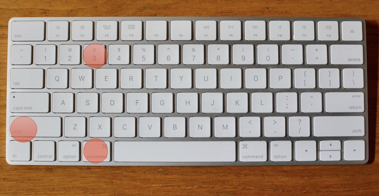 Command + shift + 3