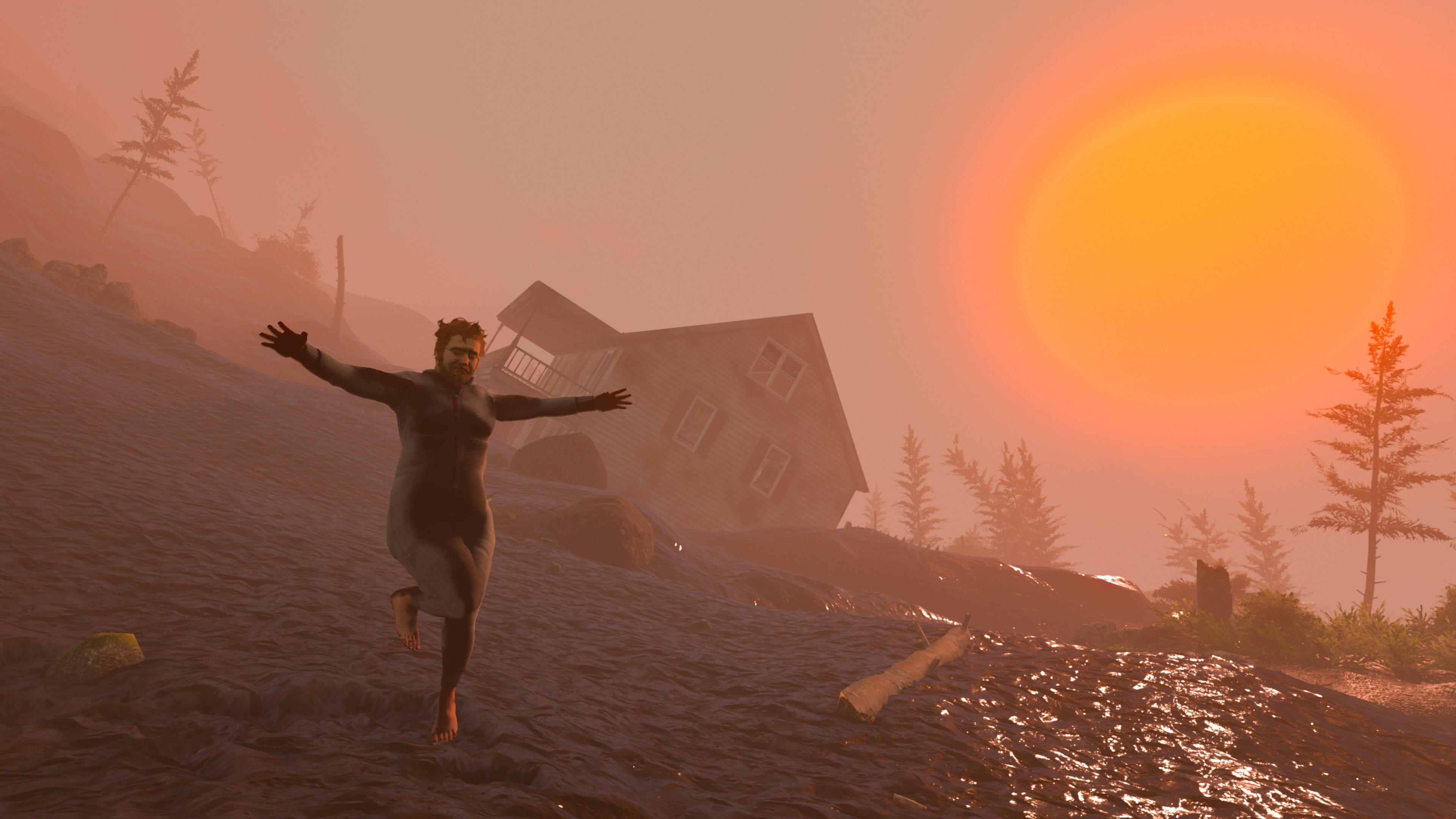 Baby Steps screenshots of Nate on treacherous platforms