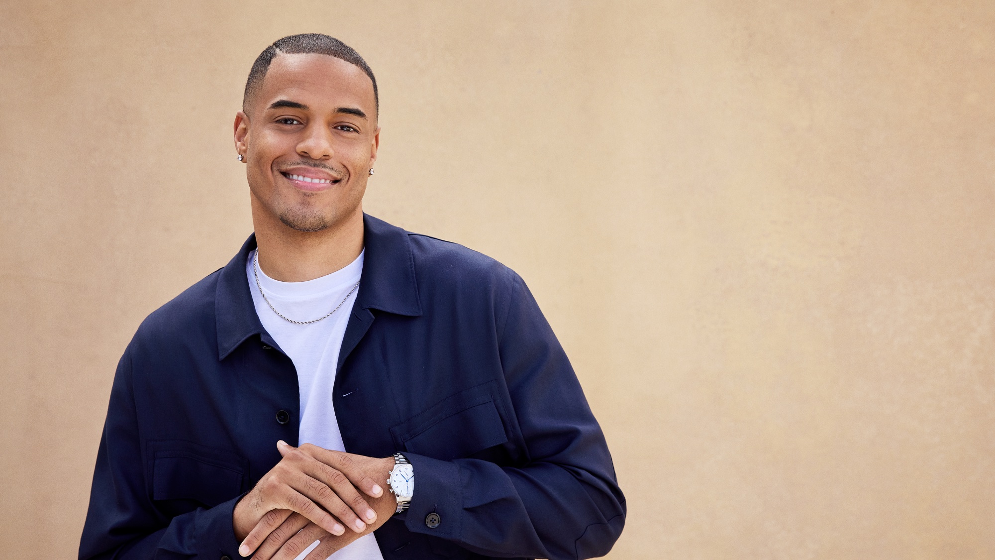 ABC’s “The Bachelor” star Grant Ellis poses for a promotional shot