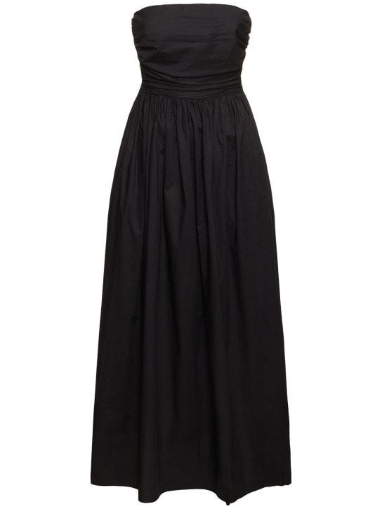 Strapless Cotton Maxi Dress - Matteau - Women - Black - 1