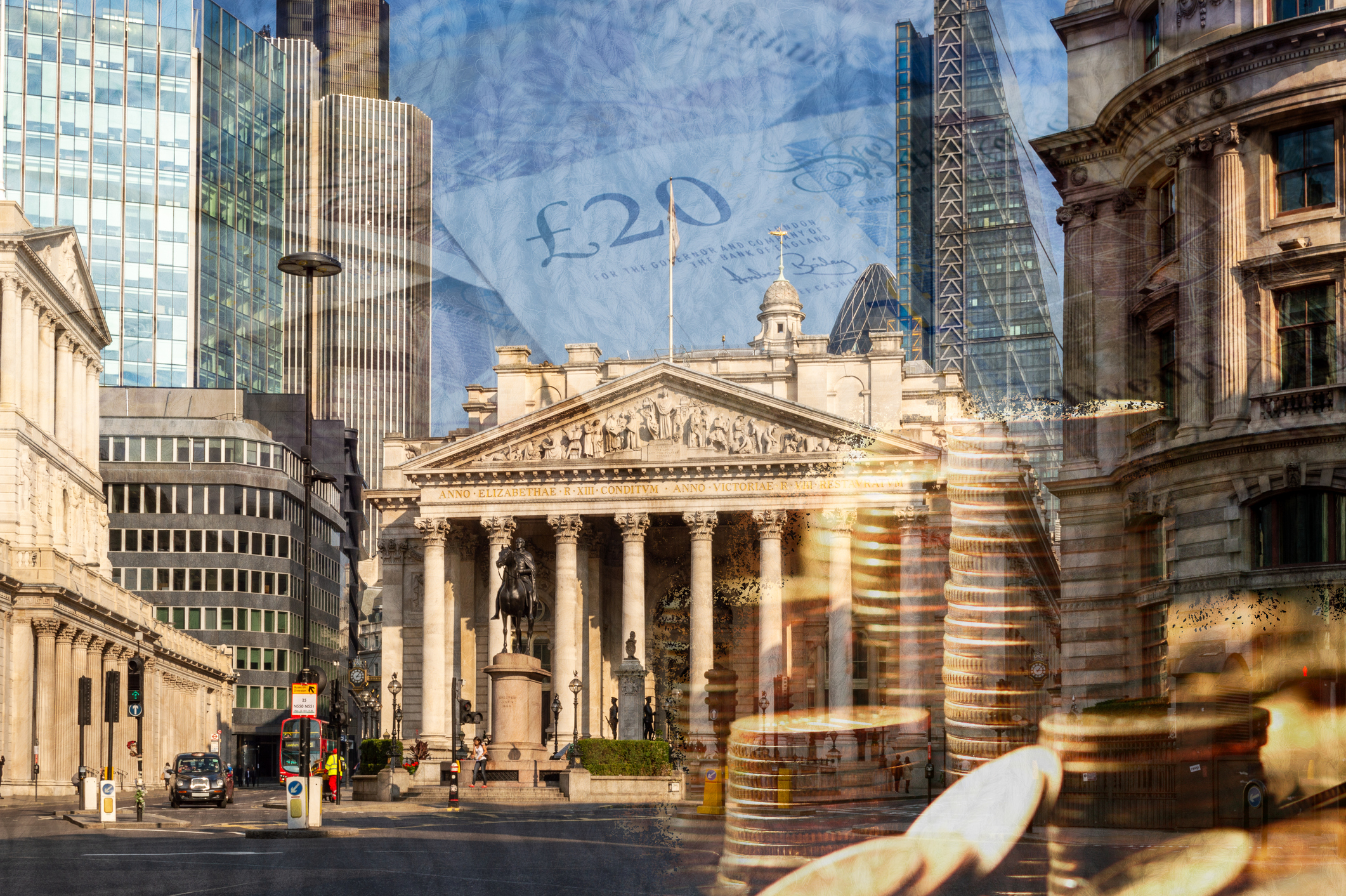 Bank of England building abstract art design