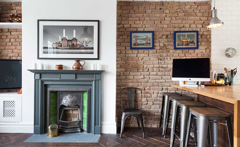 Combining the kitchen and dining room here makes the most of the house’s features