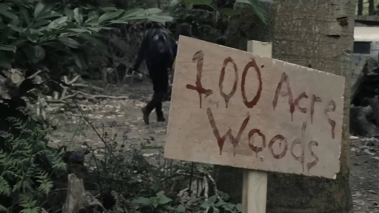 100 Ace Wood sign in Winnie The Pooh: Blood and Honey