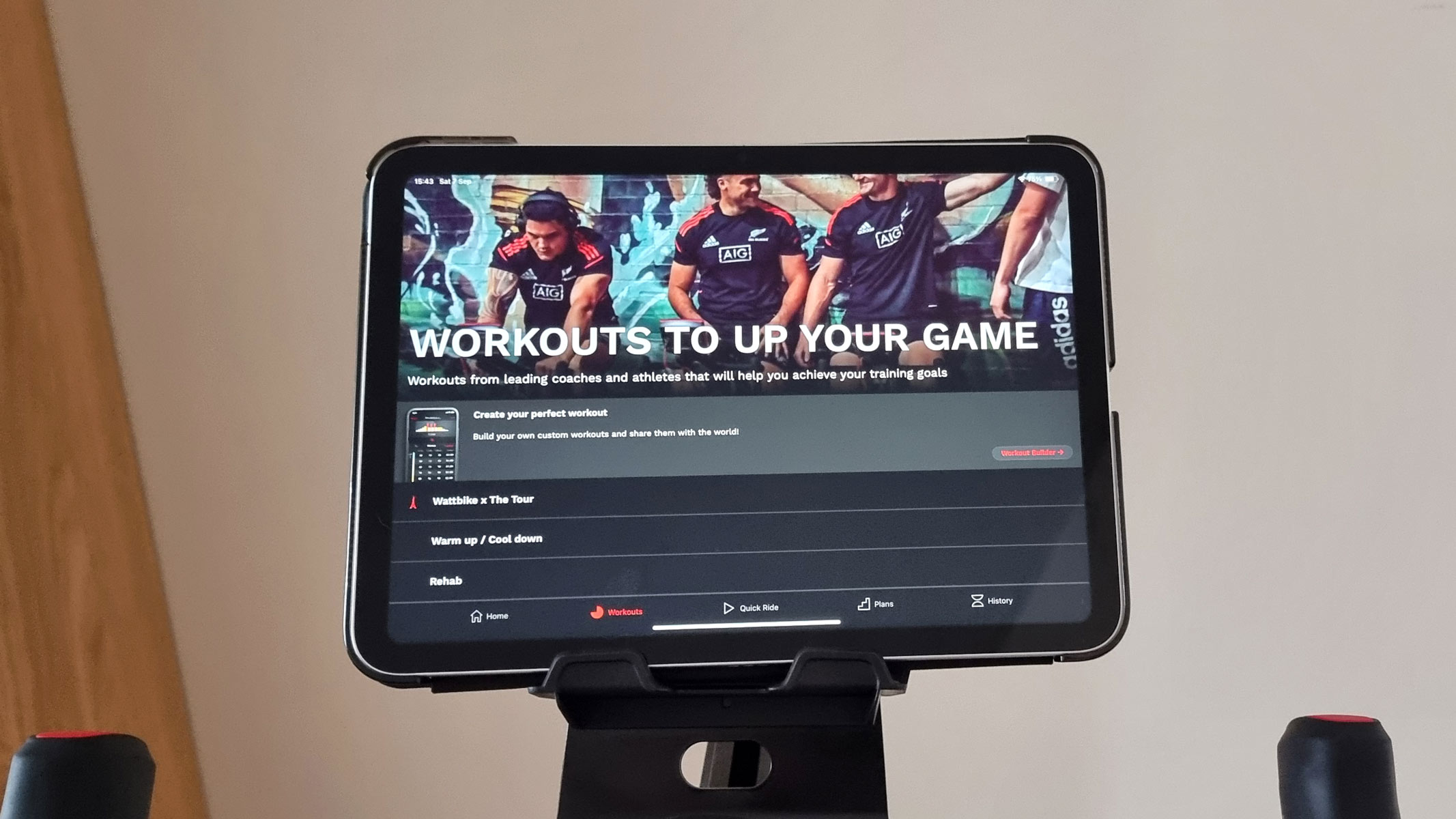Wattbike Proton as being tested by our reviewer