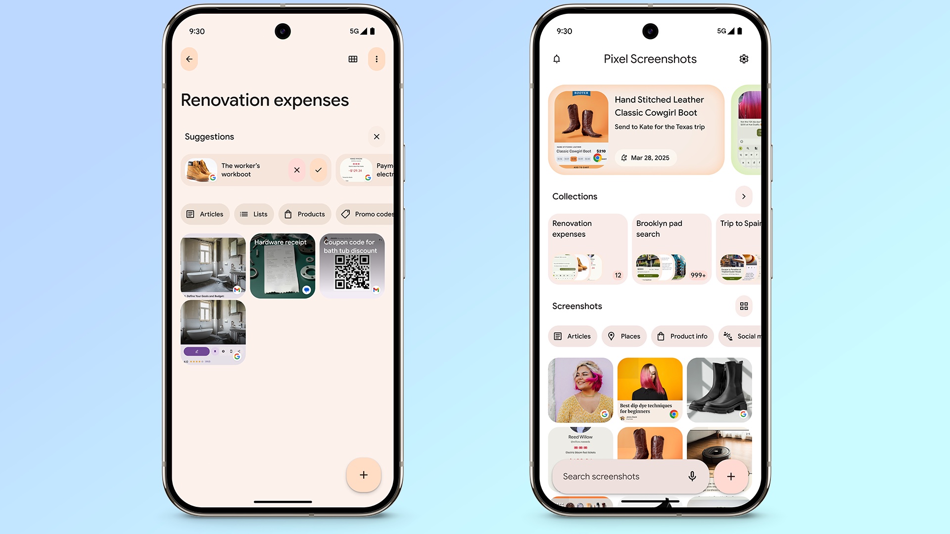 Pixel Screenshots update in March 2025 Google feature drop