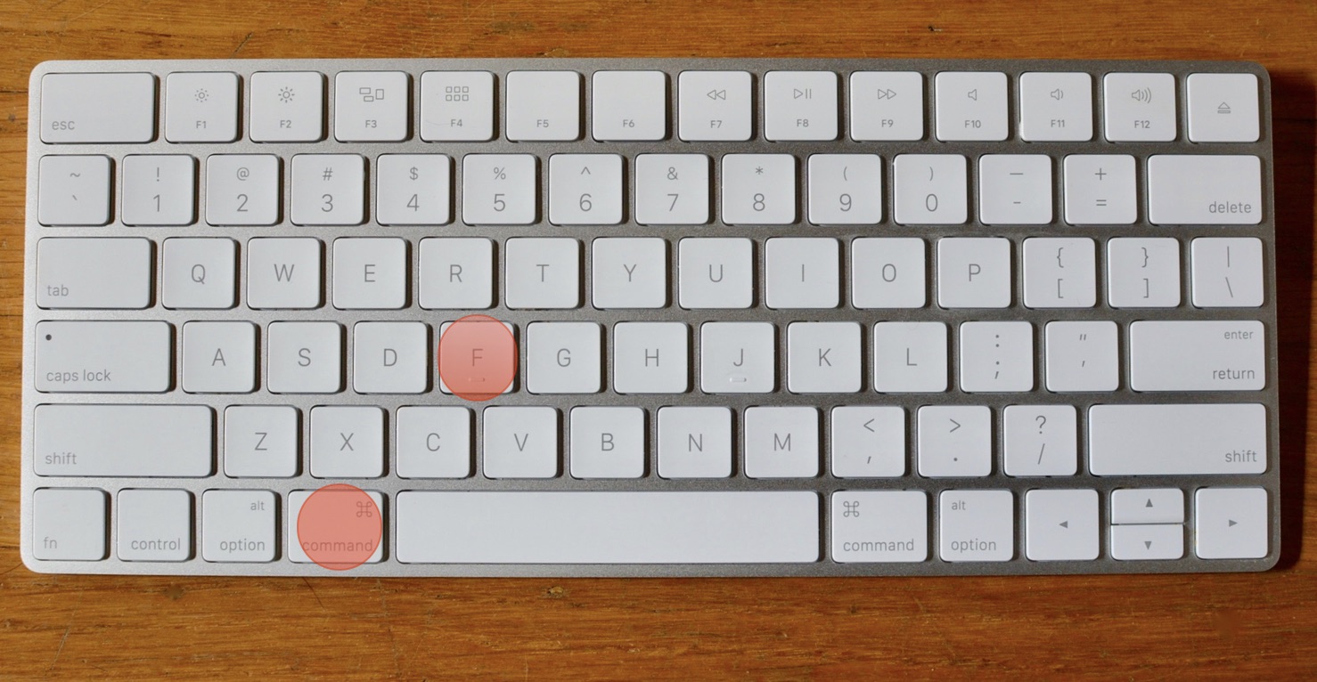 Command + F