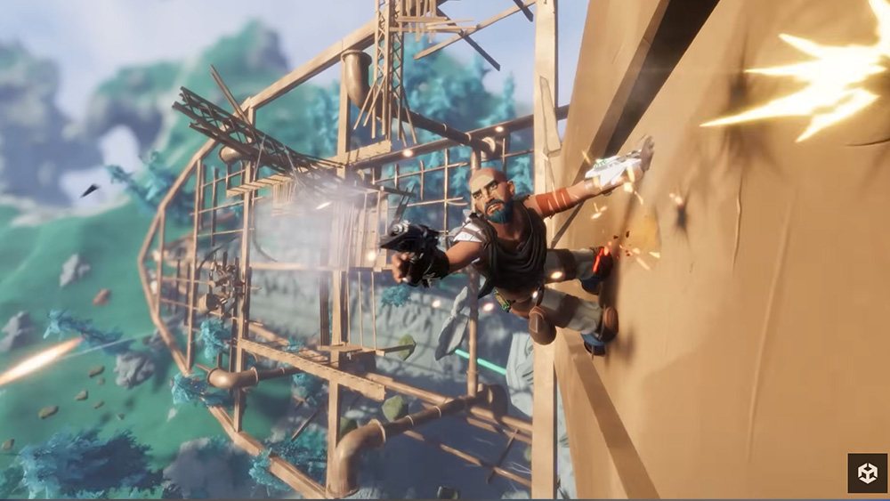 A screenshot from a Unity sizzle reel