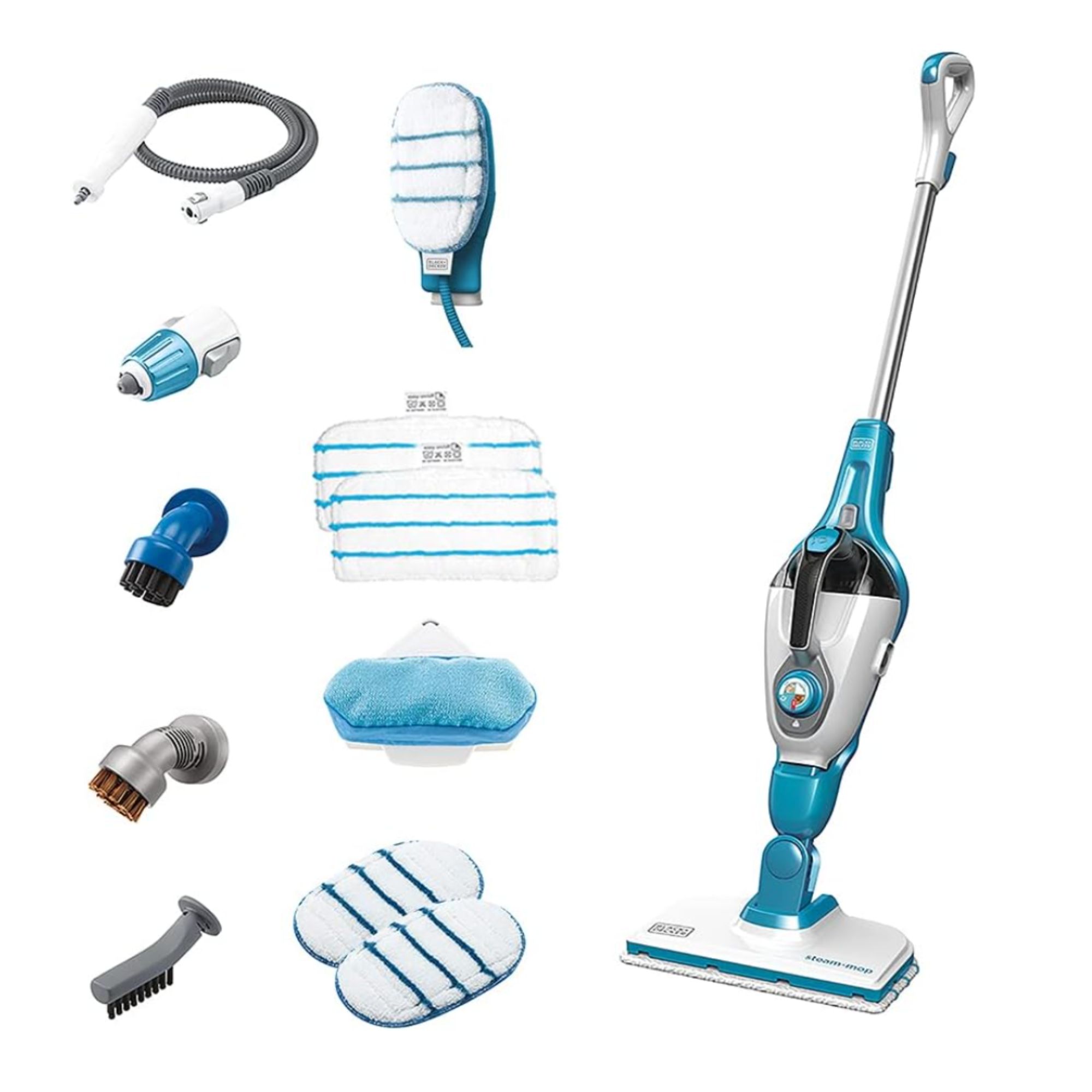 BLACK+DECKER 7-in-1 Steam Mop and Steam Glove Handheld Steamer, Complete Steam Cleaning Solution, Corded