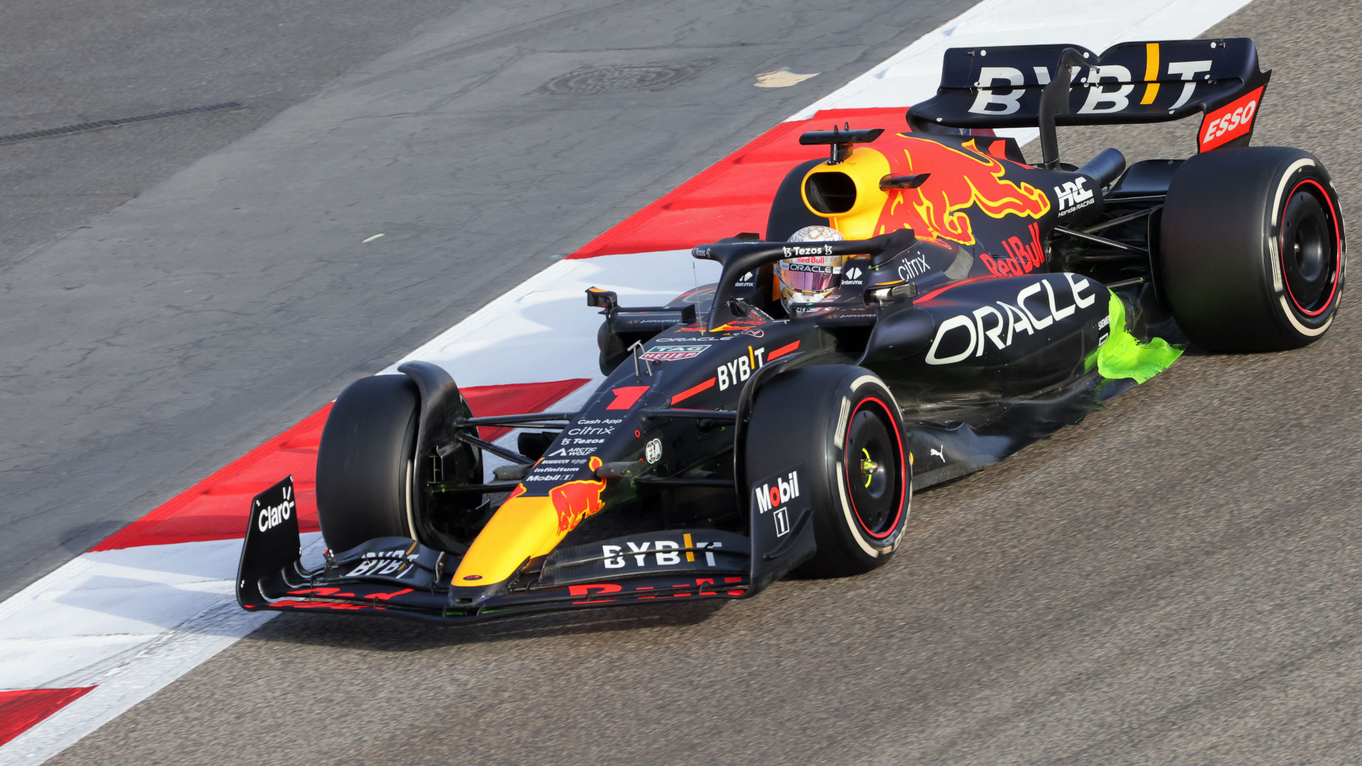 Red Bull's Dutch driver Max Verstappen drives during the third day of Formula One (F1) pre-season testing