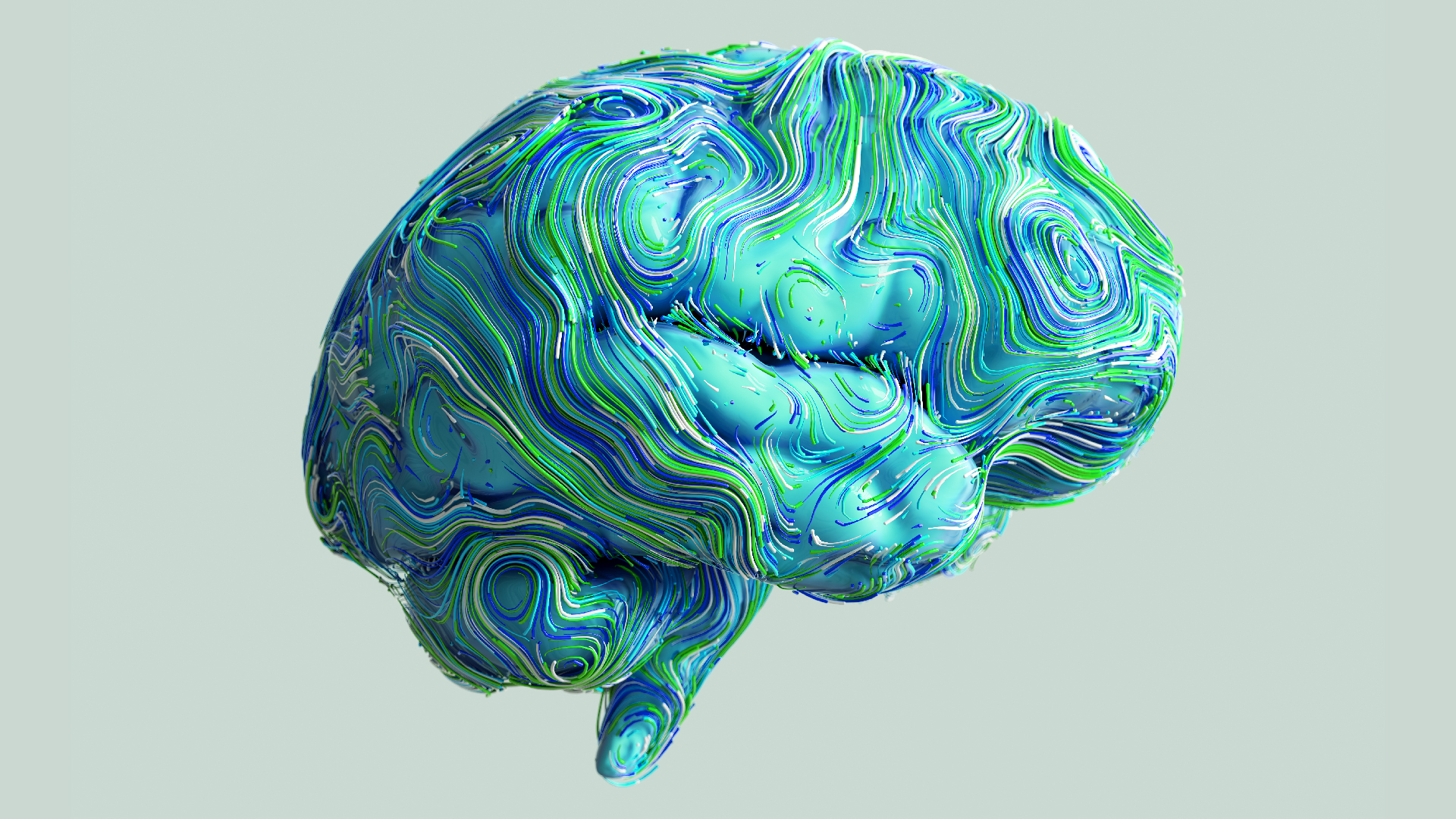 a stylized illustration of a brain