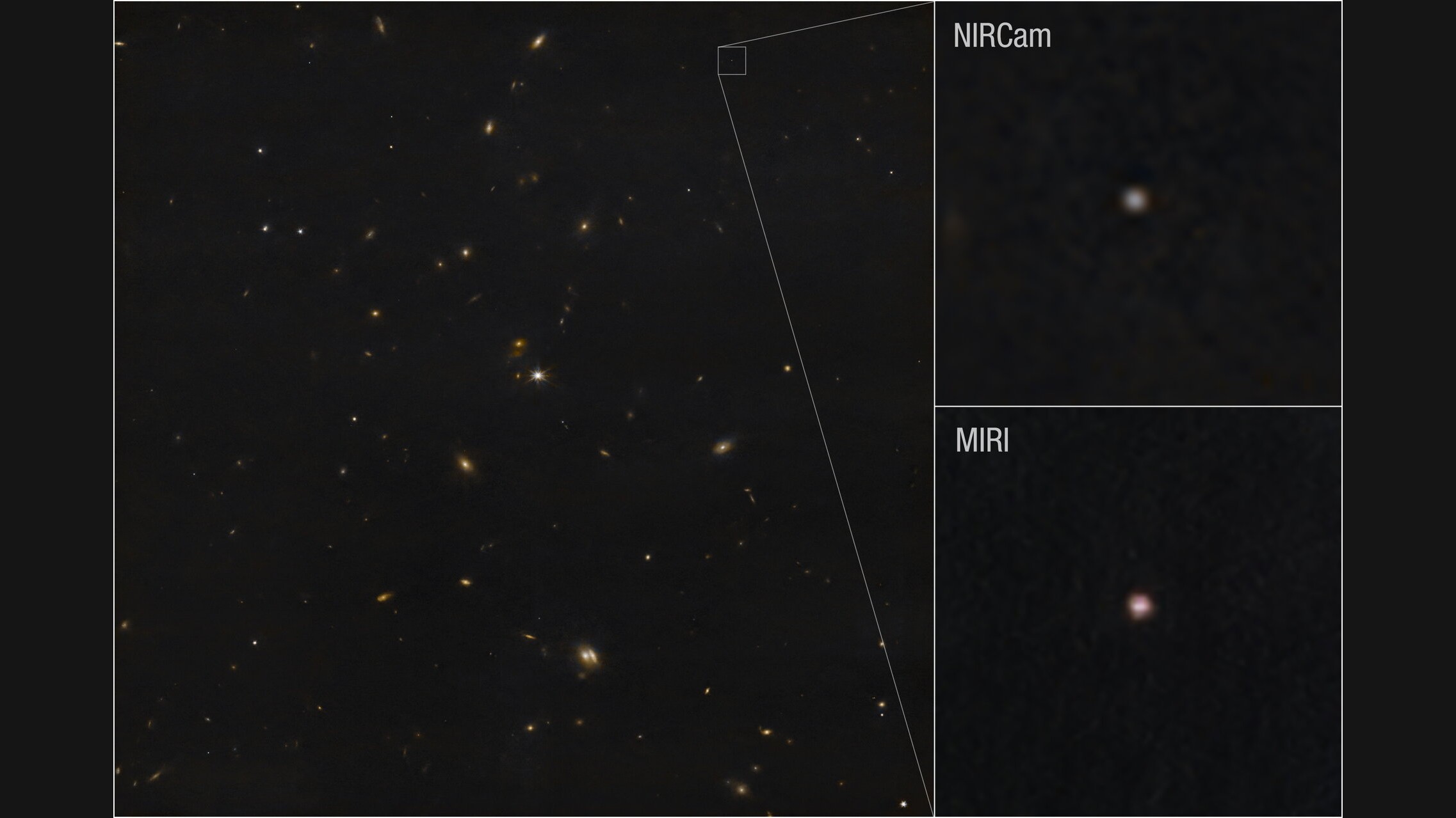 Satellite images of a distant asteroid, appearing as a fuzzy pinkish dot