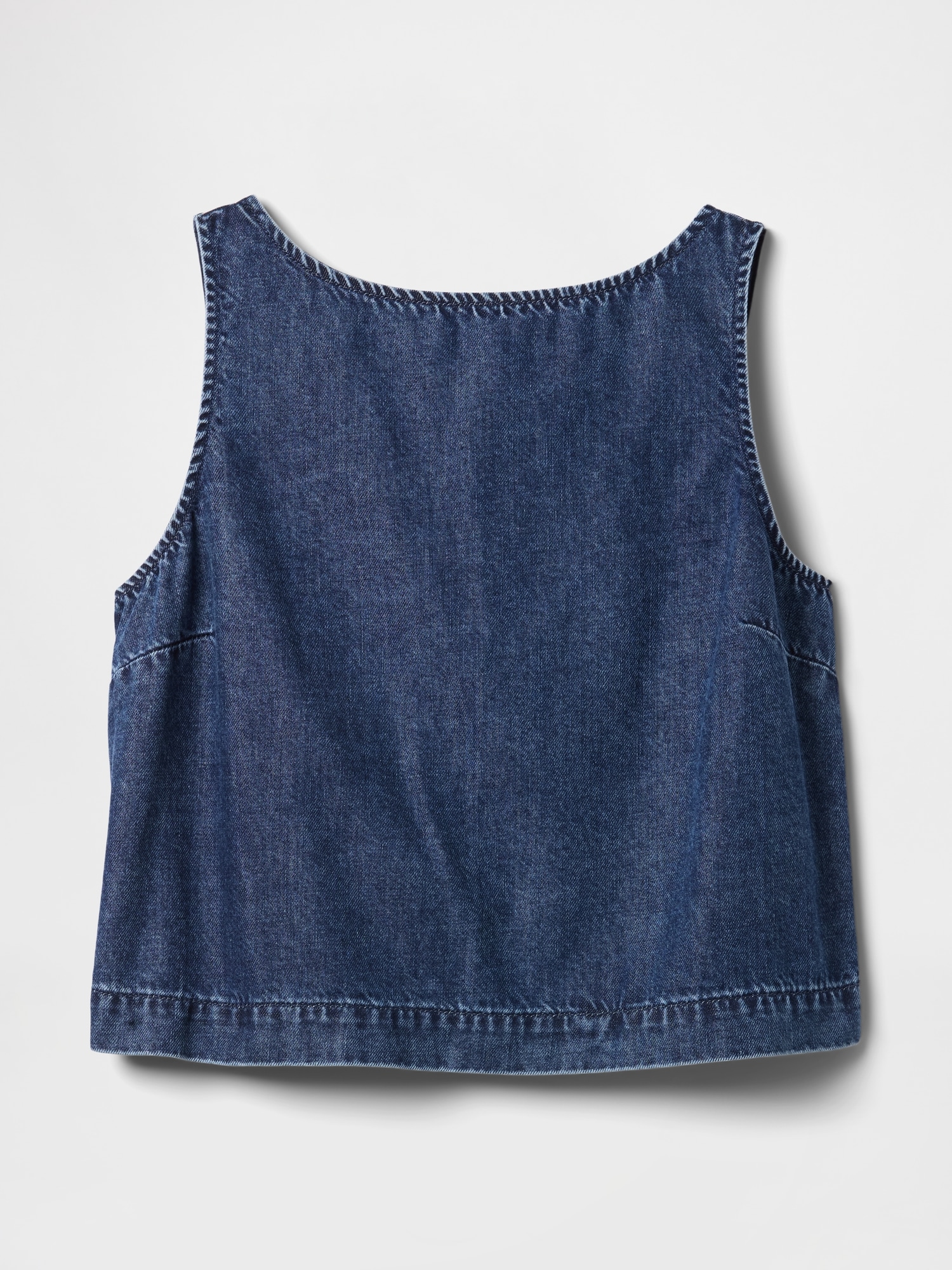 Gap, Ultrasoft Denim Cropped Shell Tank Top