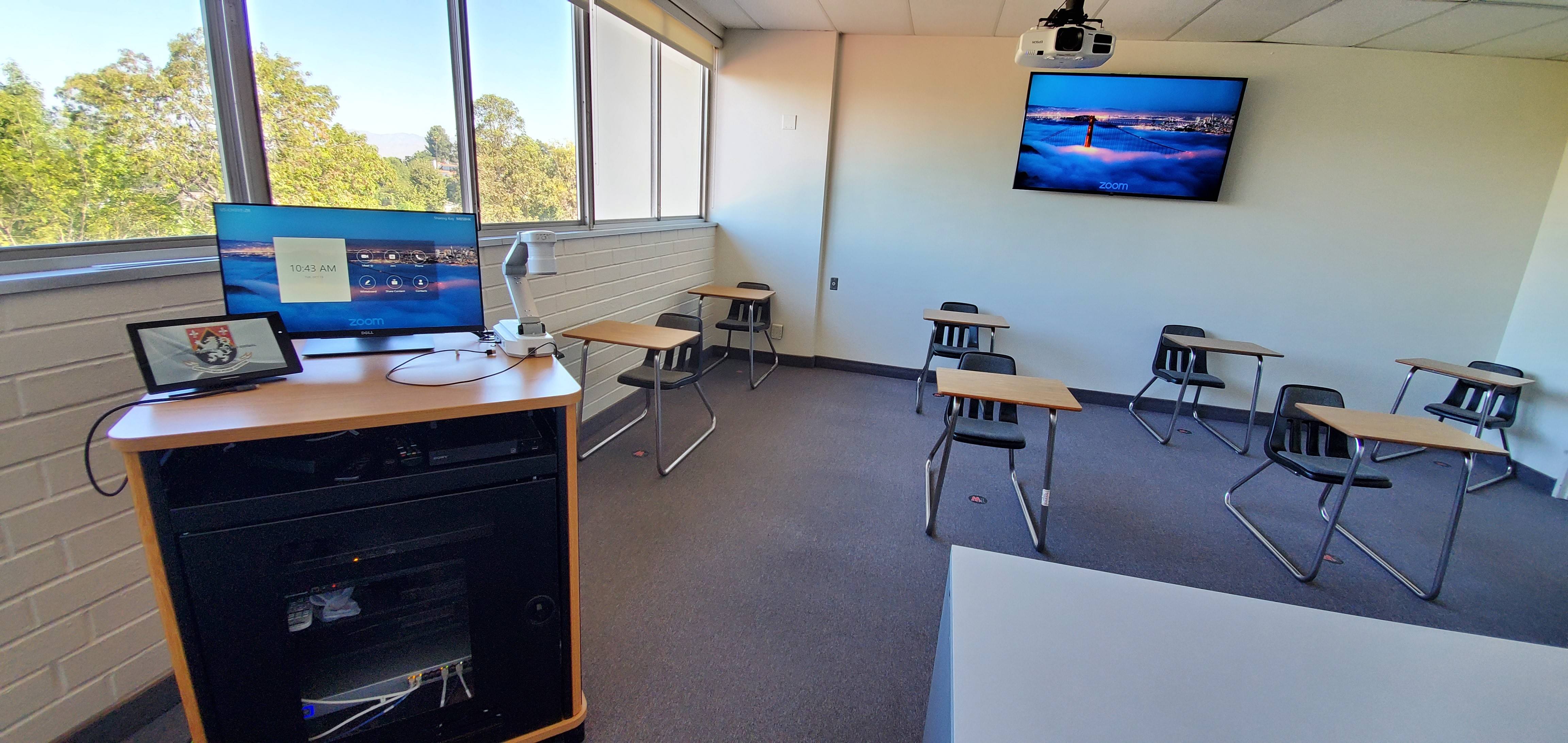 Diversified created hybrid classroom solutions at Harvard-Westlake School using solutions from Crestron, Shure, and more.