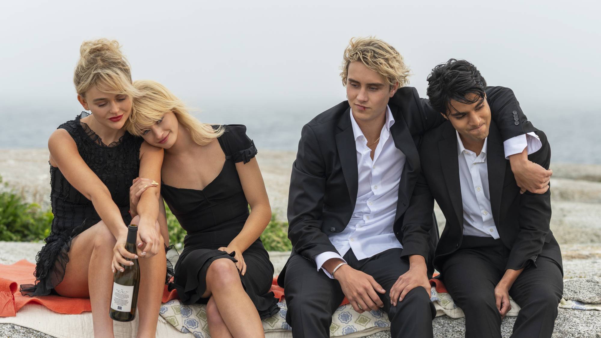 Emily Alyn Lind, Esther McGregor, Joseph Zada, and Shubham Maheshwari in &quot;We Were Liars&quot; coming soon to Prime Video 