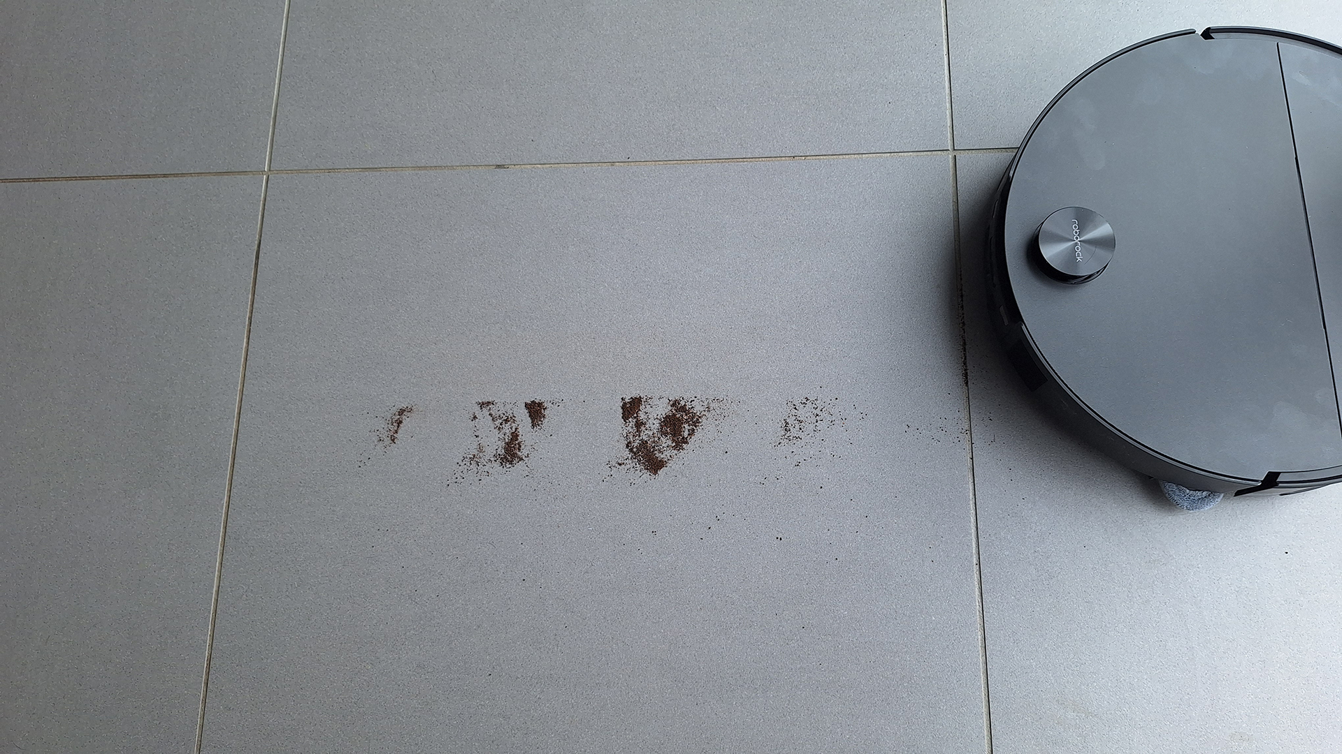Saros 10 clearing oats and tea from a tiled floor