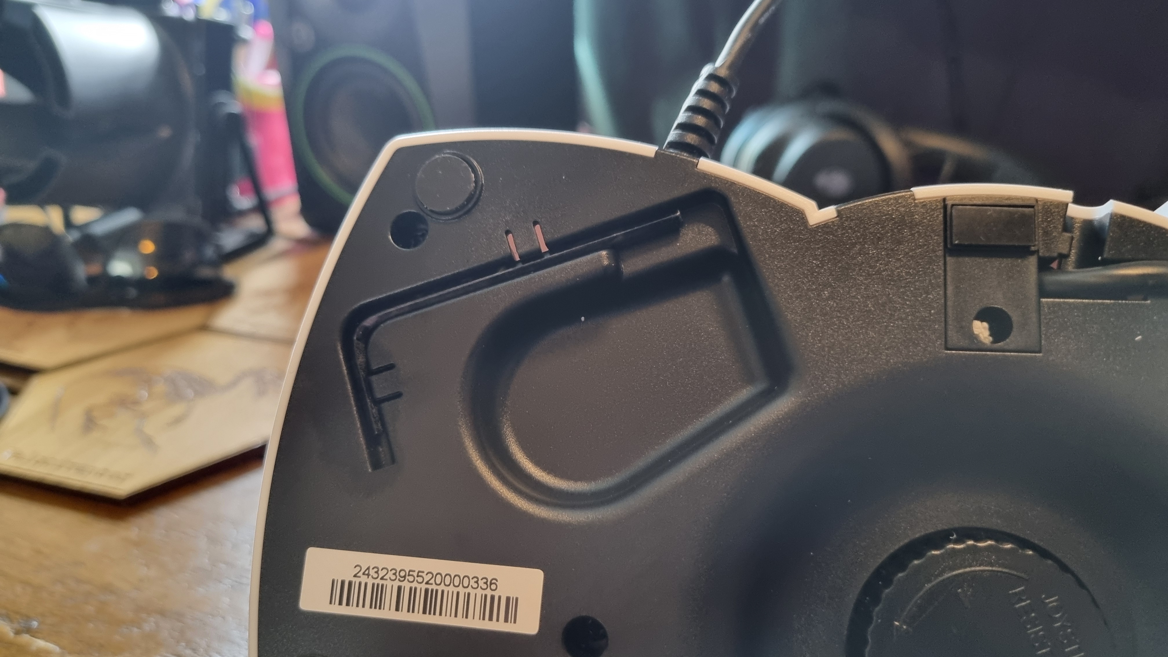 The underside of the Thrustmaster T.Flight HOTAS One Microsoft Flight Simulator Edition