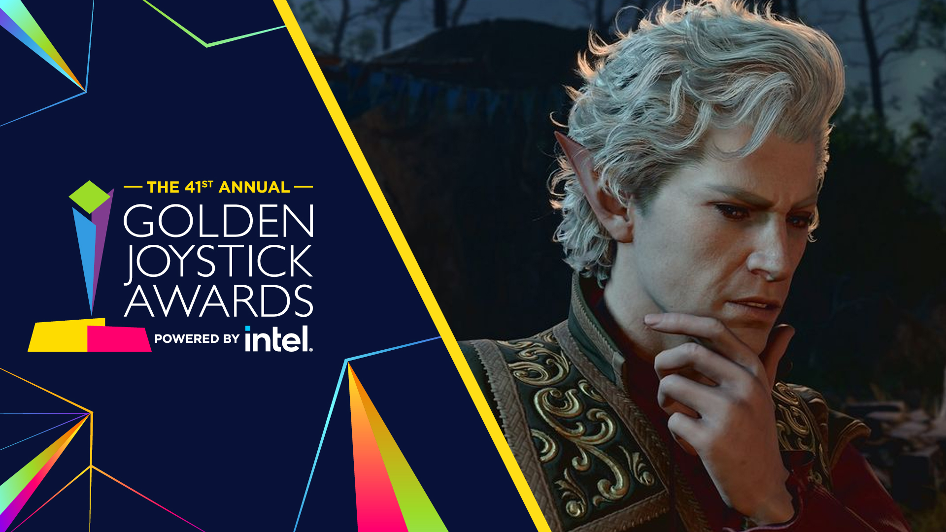 Neil Newborn, Astarion, Baldur's Gate 3 winning at the Golden Joystick Awards 2023