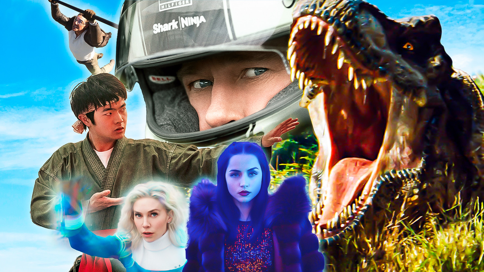 Tom Cruise in Mission: Impossible - The Final Reckoning; Ben Wang in Karate Kid: Legends; Vanessa Kirby in The Fantastic Four: First Steps; Brad Pitt in F1; Ana de Armas in Ballerina; T-Rex from Jurassic World Rebirth