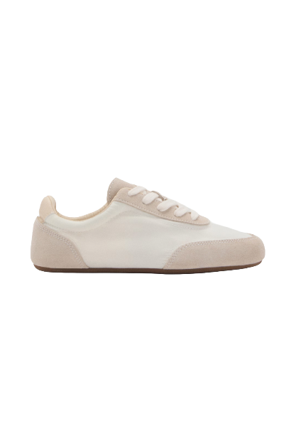 MANGO, Suede-Blend Sneakers With Laces