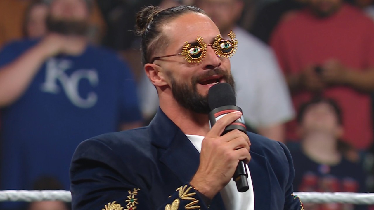 Seth Rollins rocking some wild glasses
