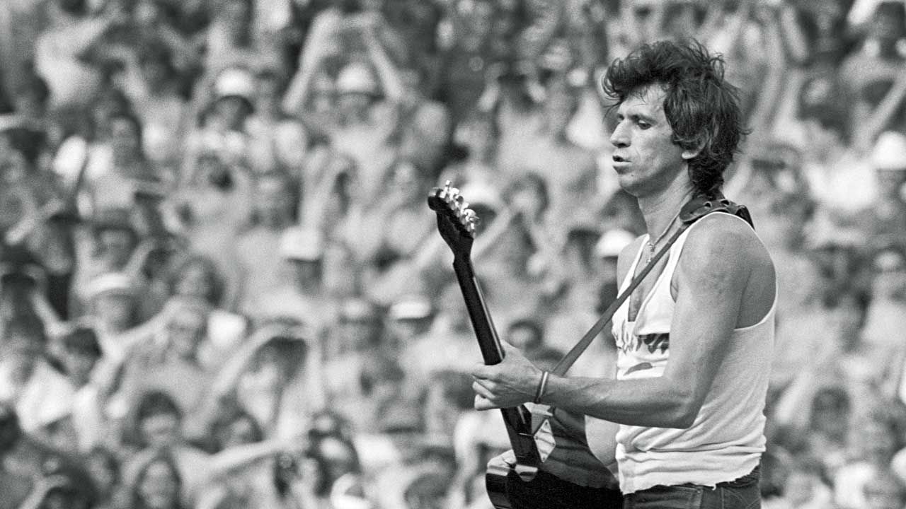 Keith Richards onstage in 1982