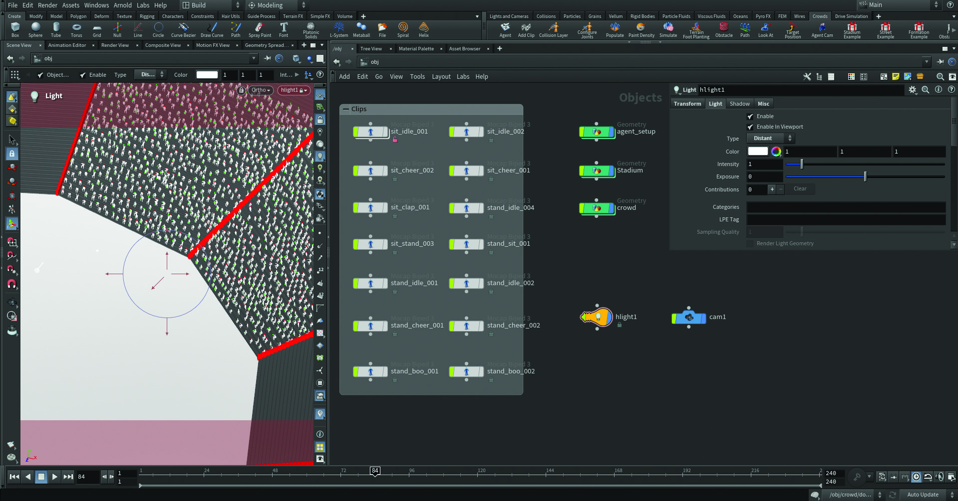 Houdini tutorial: How to create a crowd
