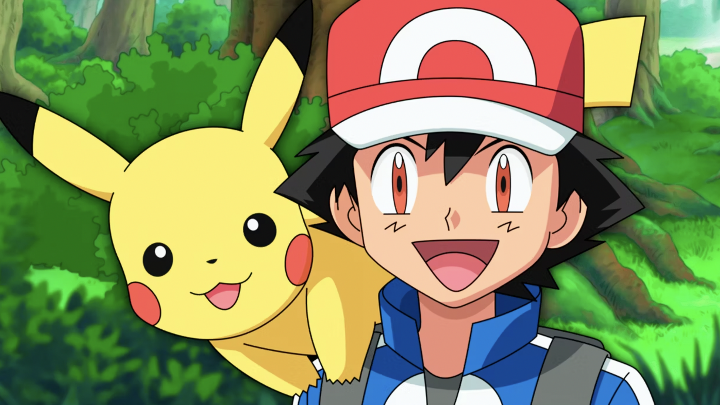 A still of Ash and Pikachu from the Pokemon series