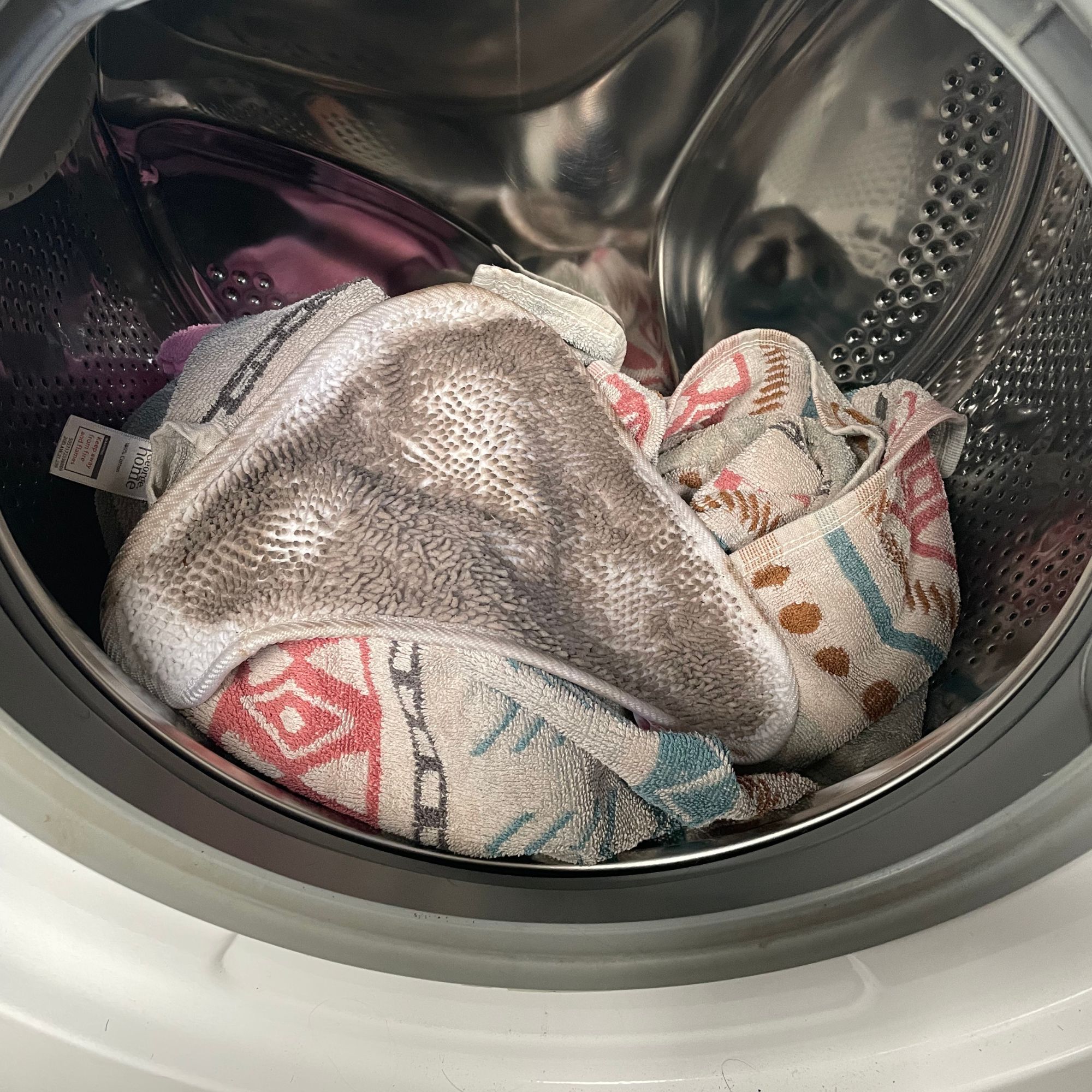 Vileda steam mop head in a washing machine