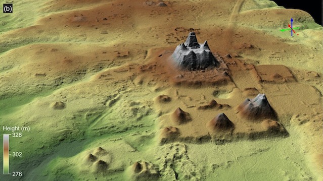 An example of one of the lidar scans of a Maya civilization discovered in Guatemala.