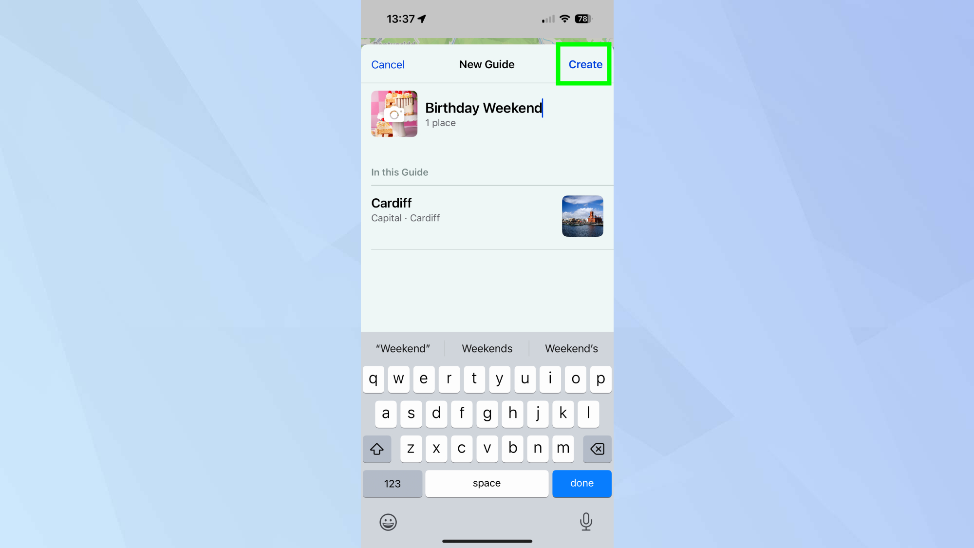 iPhone Maps Create your Guide
