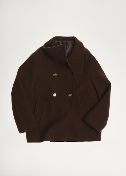 Mango, Short Virgin Wool Coat