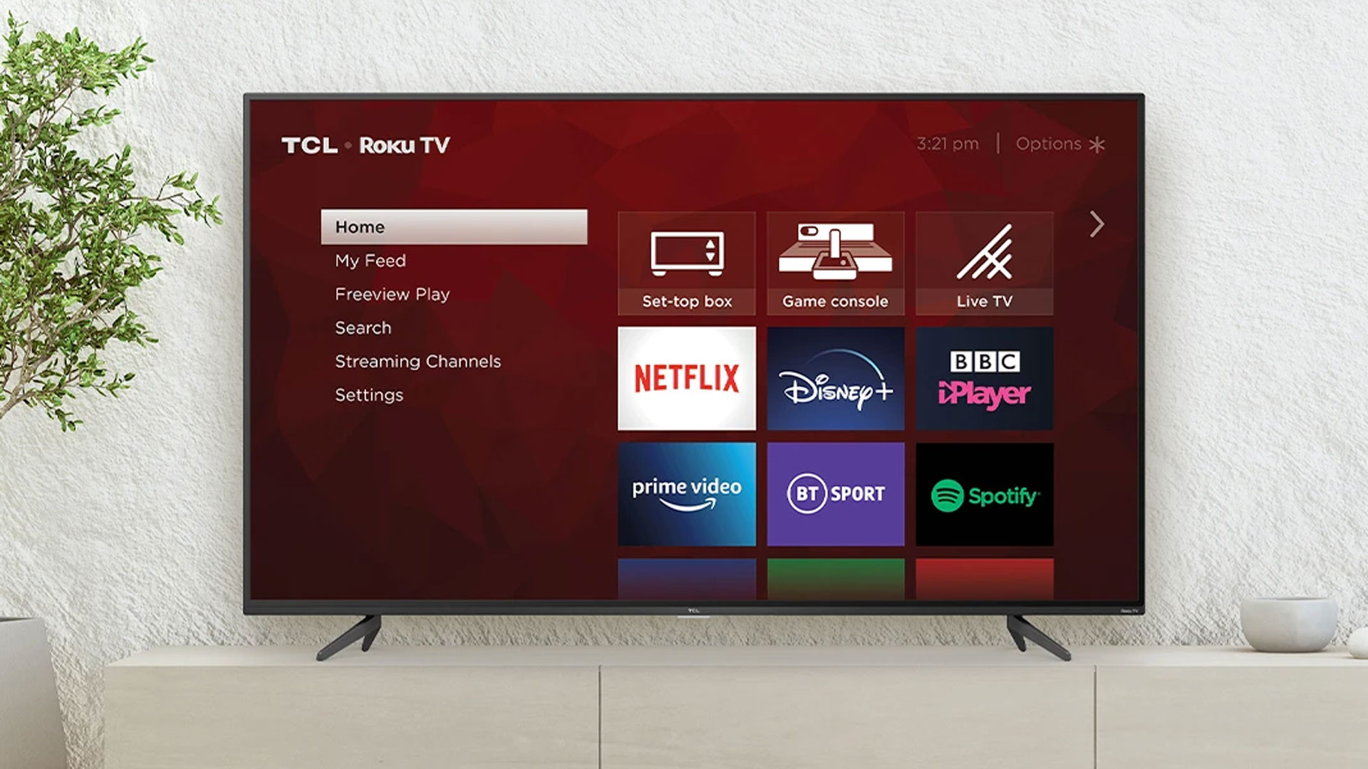 How to install a web browser on Roku: image shows Roku on TV