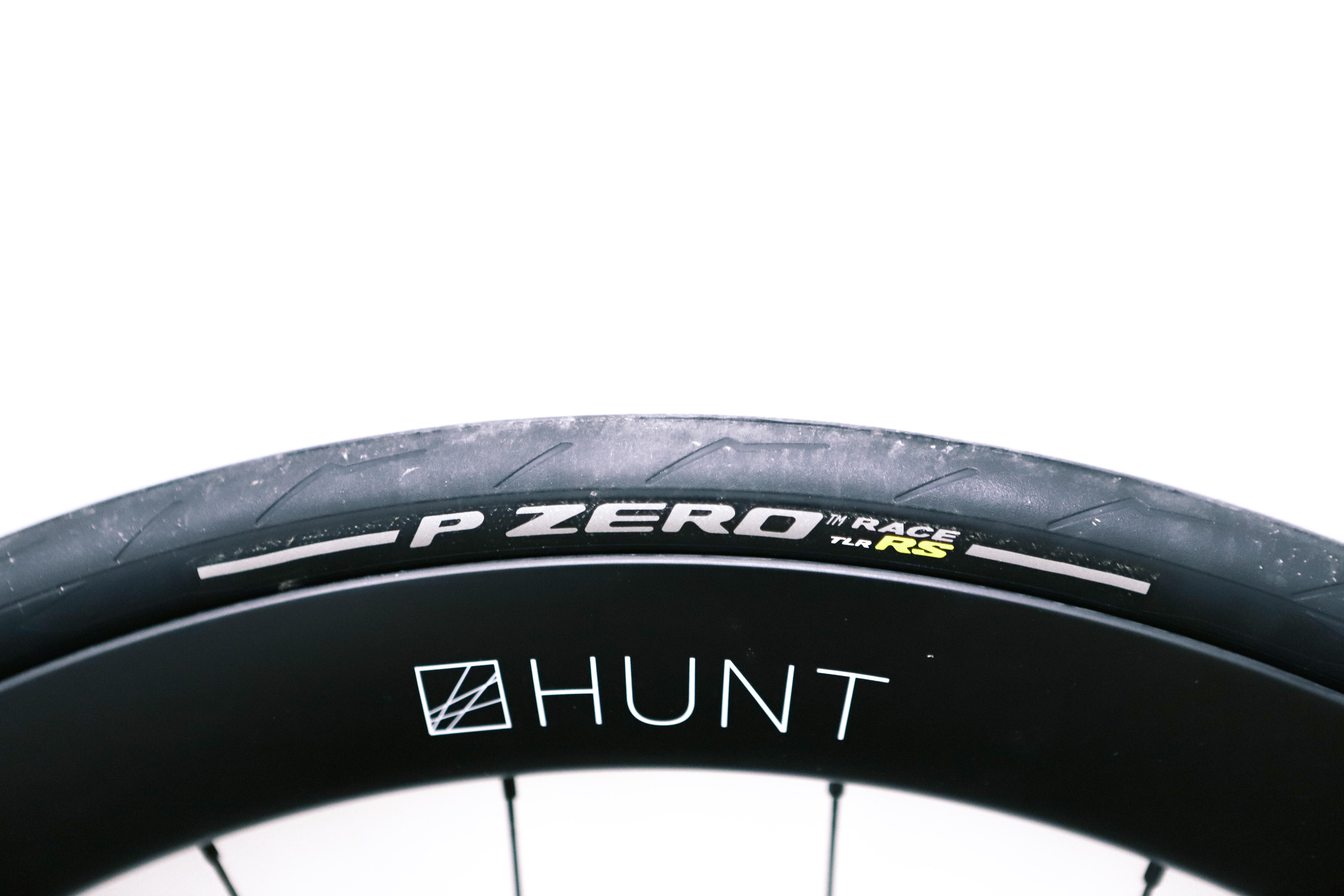 a close up of a black road bike tyre