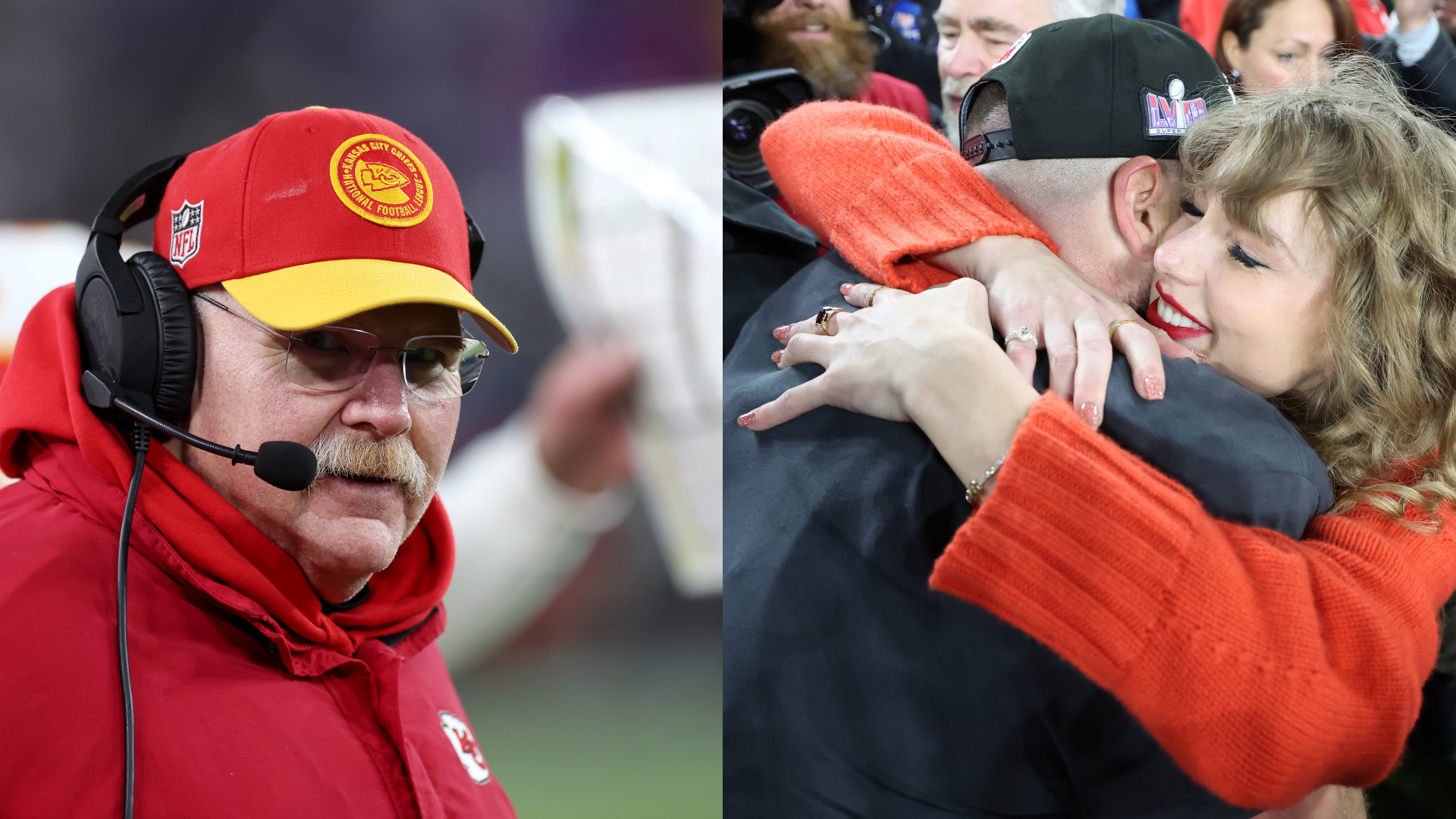 Kansas City Chiefs Head Coach Andy Reid says Taylor Swift "loves the game and obviously loves Kelce."