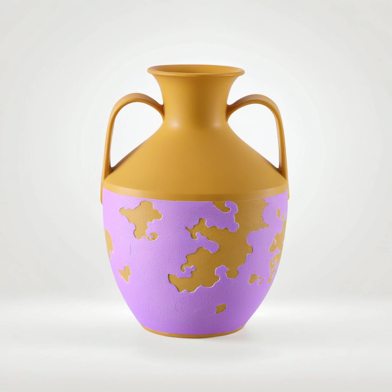 brightly coloured AI-generated stoneware design