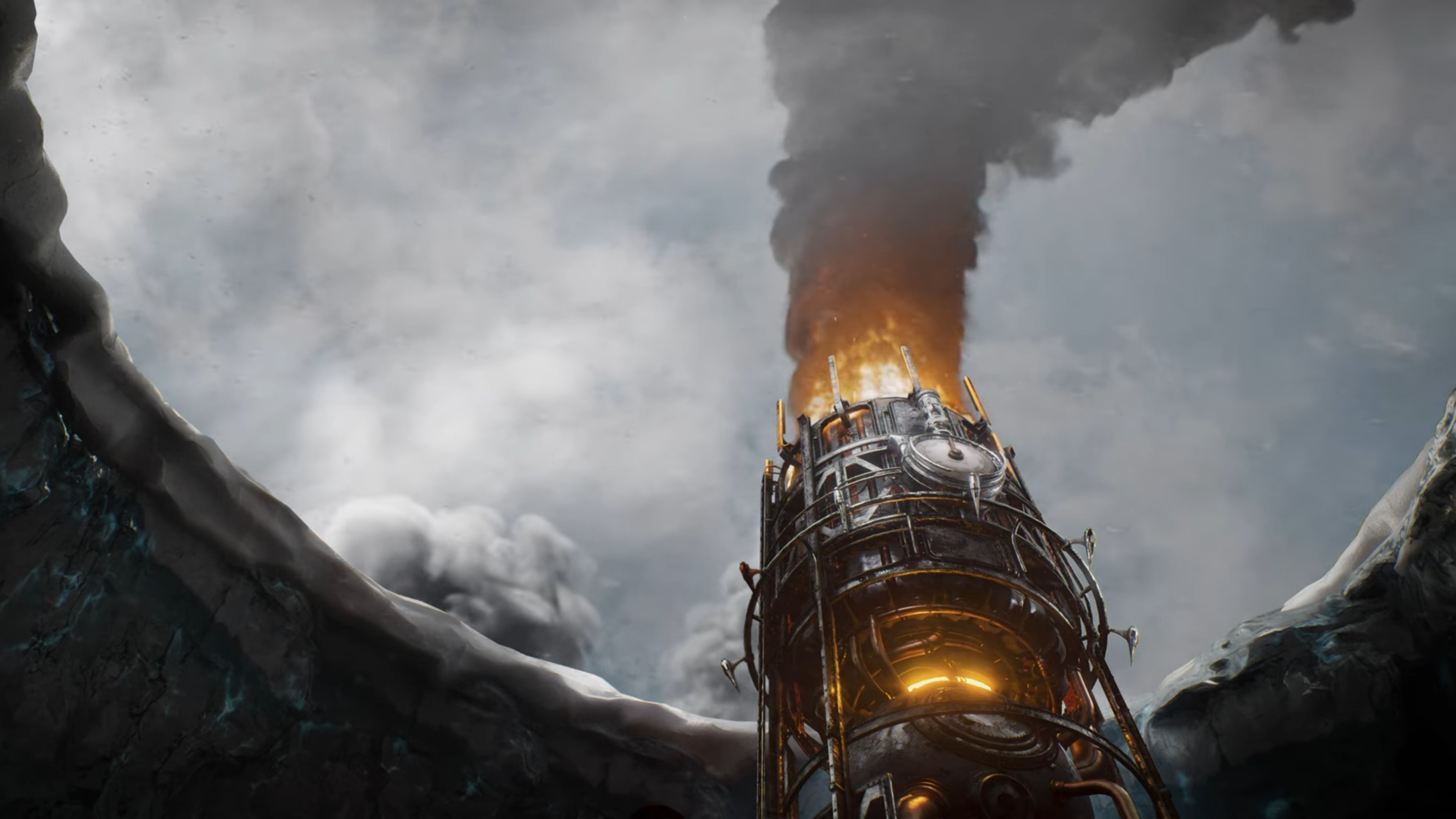 Frostpunk 1886 - big smokestack in a bigger hole