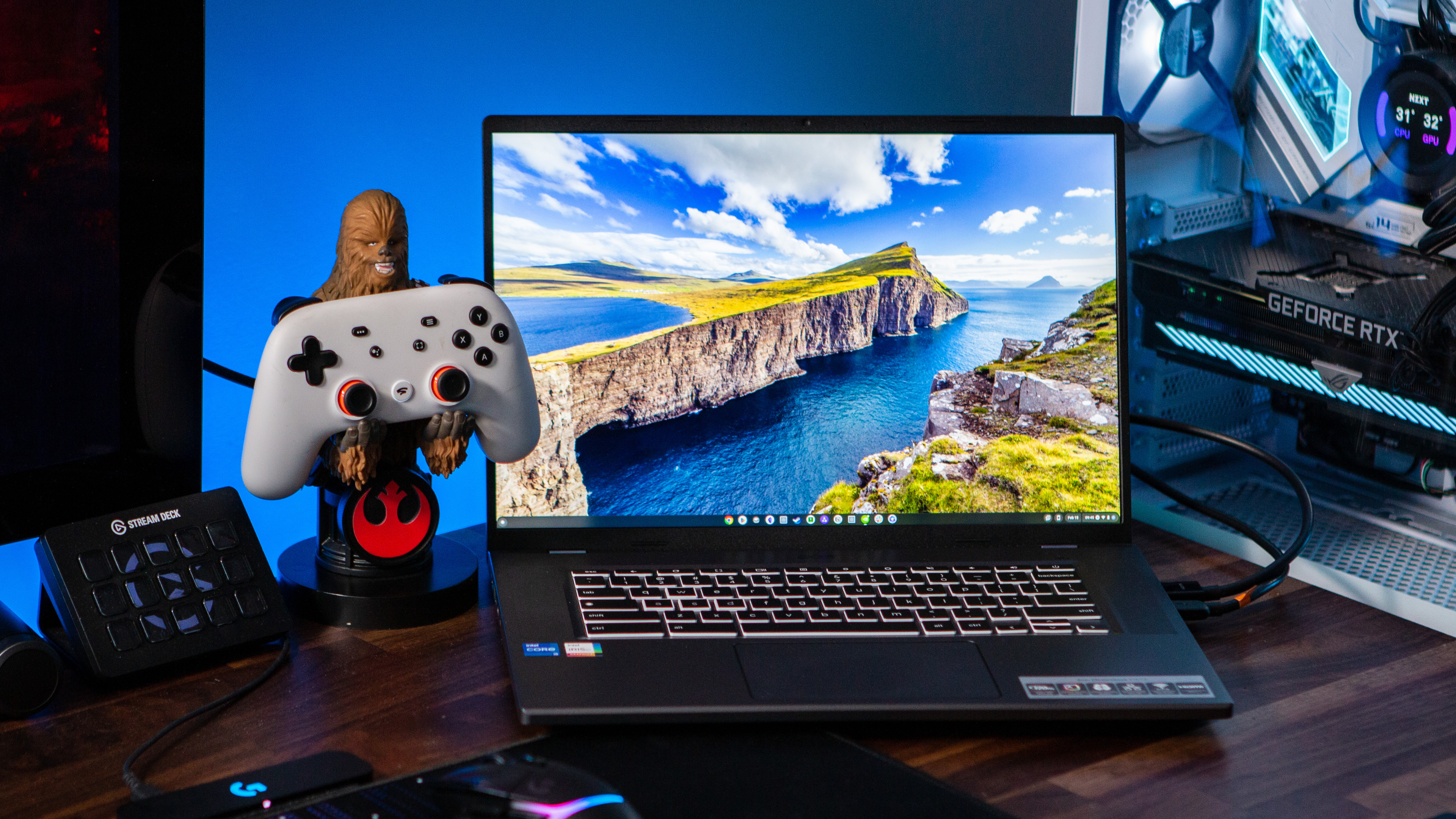 Acer Chromebook 516 GE on desk