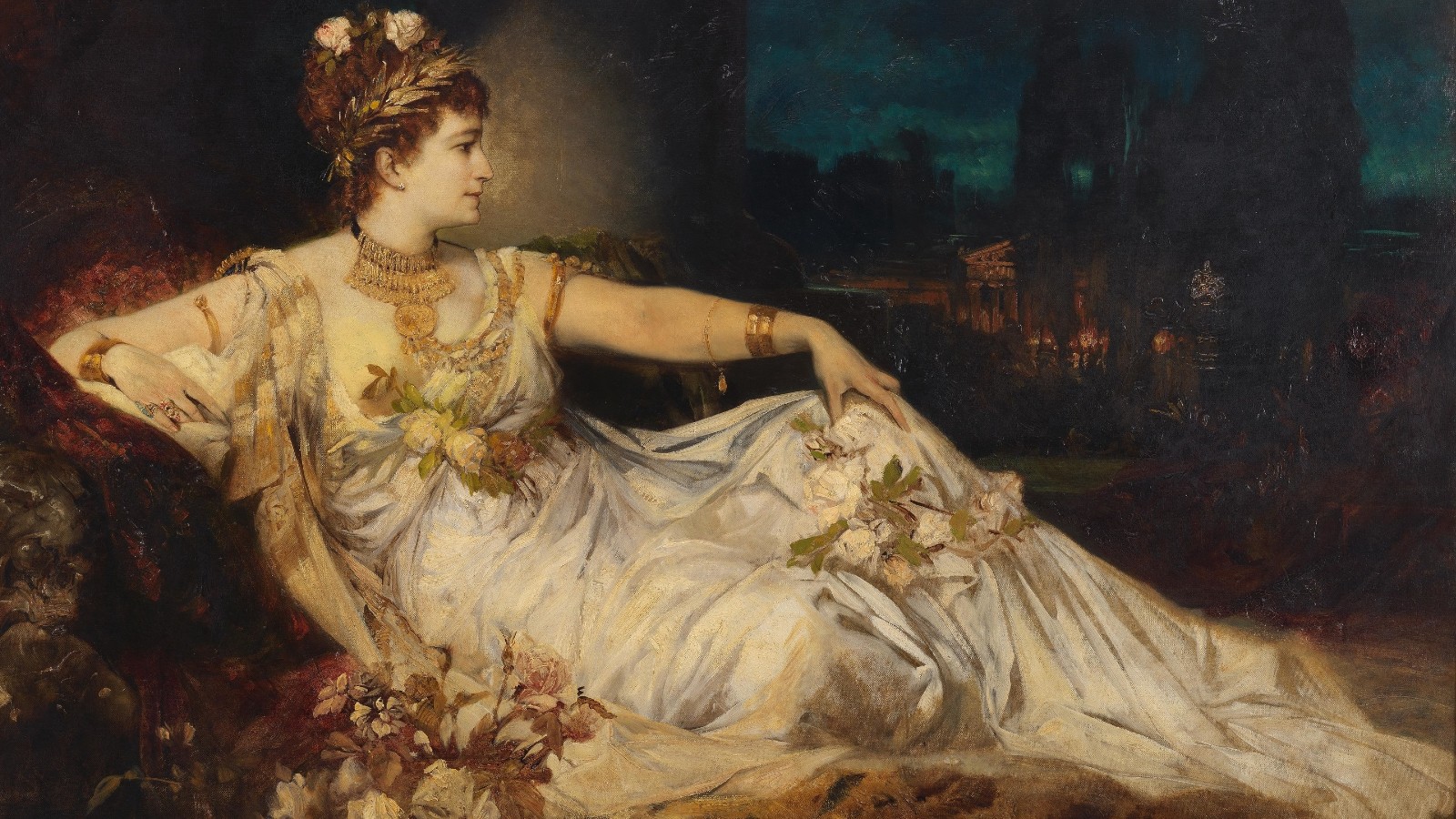Hans Makart painting of Charlotte Wolter as Messalina