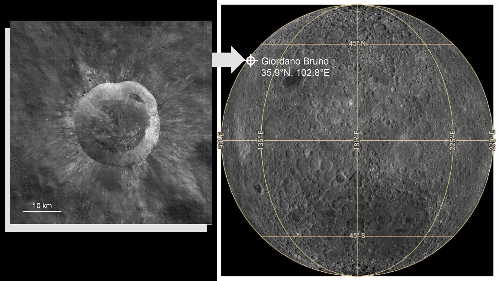 a large crater on a grey, dusty surface