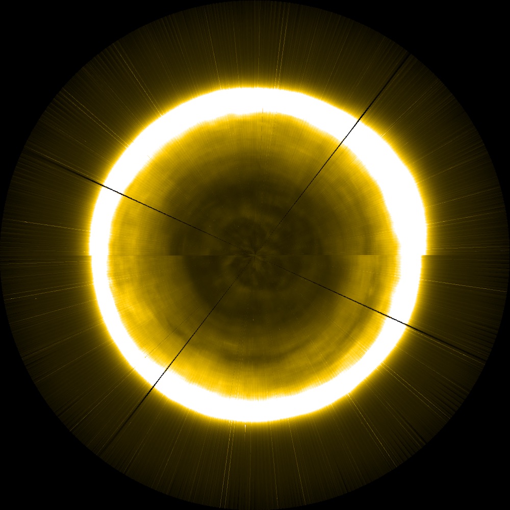 sun's north pole composite image