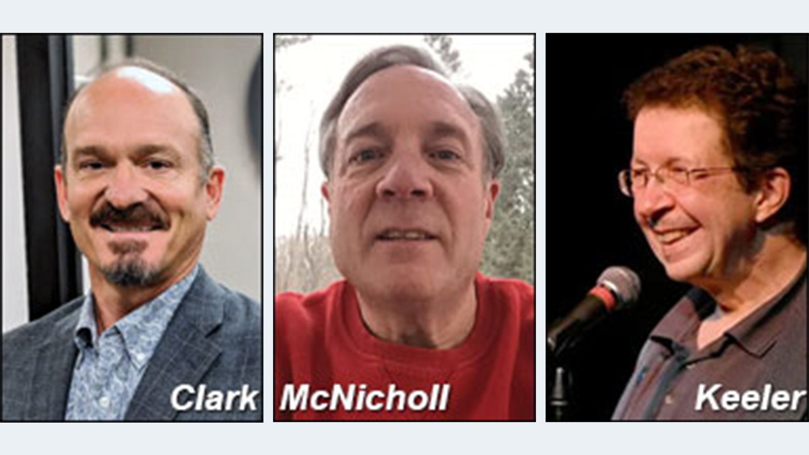New SBE Fellows Roswell Clark (left), Thomas McNicholl (center) and Steve Keeler (right).