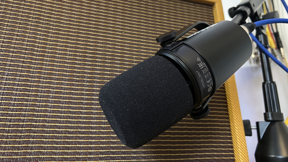 Shure MV7 microphones in use