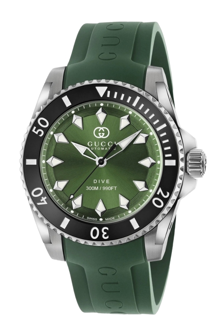 Dive Automatic Rubber Strap Watch, 40mm